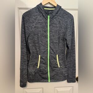 Women’s Lightweight Striped Athletic Zip-Up Jacket